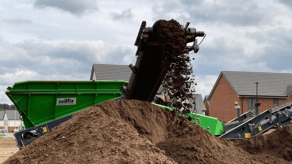 Blended soils out of screener